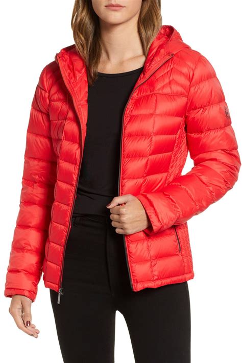 women michael kors red coat|Michael Kors lightweight jacket women's.